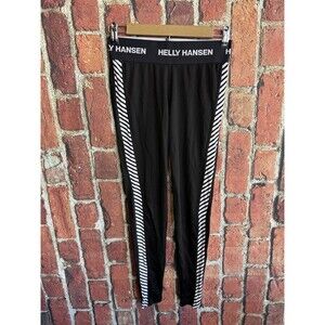 Mens Helly Hansen Black Active Base Layer Pants Sz Medium NICE